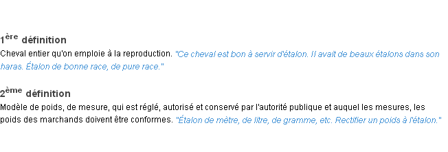 Définition étalon ACAD 1932