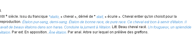 Définition étalon ACAD 1986