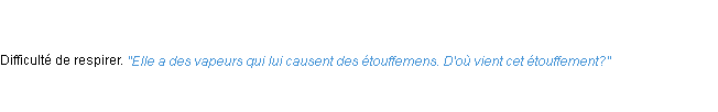 Définition étouffement ACAD 1798