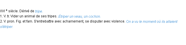 Définition étriper ACAD 1986