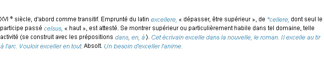 Définition exceller ACAD 1986