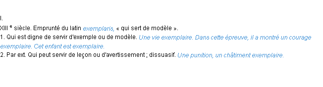 Définition exemplaire ACAD 1986