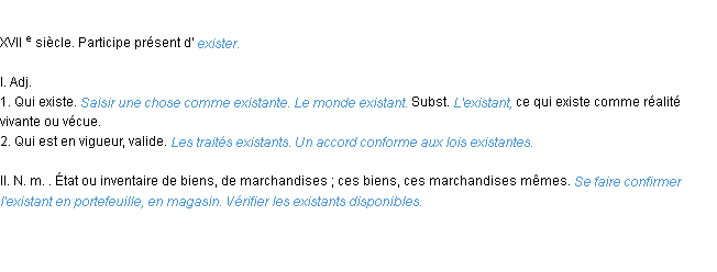 Définition existant ACAD 1986