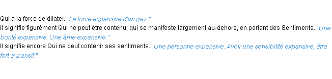 Définition expansif ACAD 1932