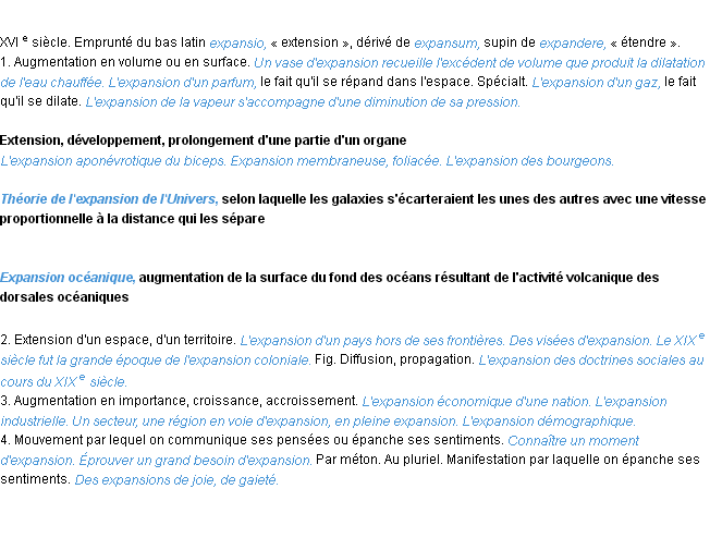 Définition expansion ACAD 1986
