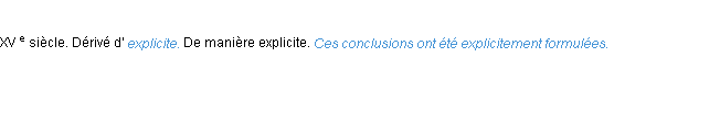 Définition explicitement ACAD 1986