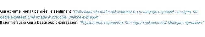 Définition expressif ACAD 1932