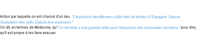 Définition expulsion ACAD 1798