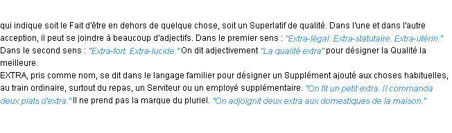 Définition extra ACAD 1932