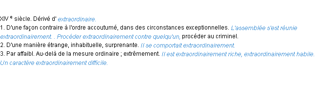 Définition extraordinairement ACAD 1986