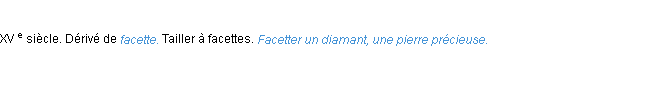 Définition facetter ACAD 1986