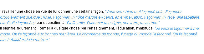 Définition façonner ACAD 1932