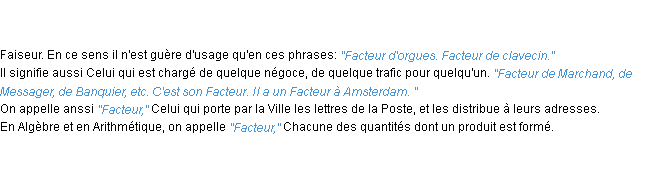 Définition facteur ACAD 1798