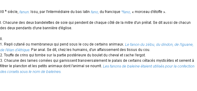 Définition fanon ACAD 1986