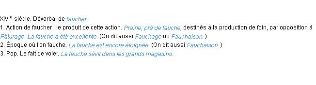 Définition fauché ACAD 1986