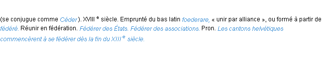 Définition fédérer ACAD 1986