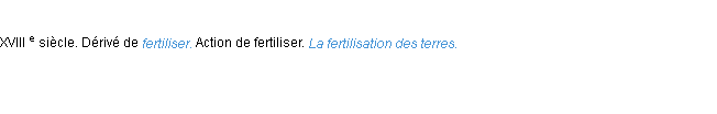 Définition fertilisation ACAD 1986