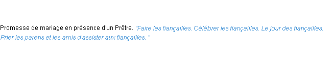Définition fiançailles ACAD 1798