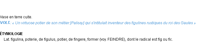 Définition figuline Emile Littré