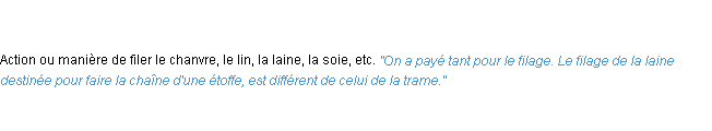 Définition filage ACAD 1835