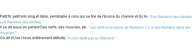 Définition filament ACAD 1798