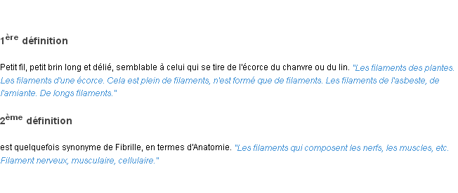 Définition filament ACAD 1835