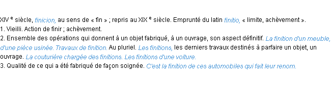 Définition finition ACAD 1986