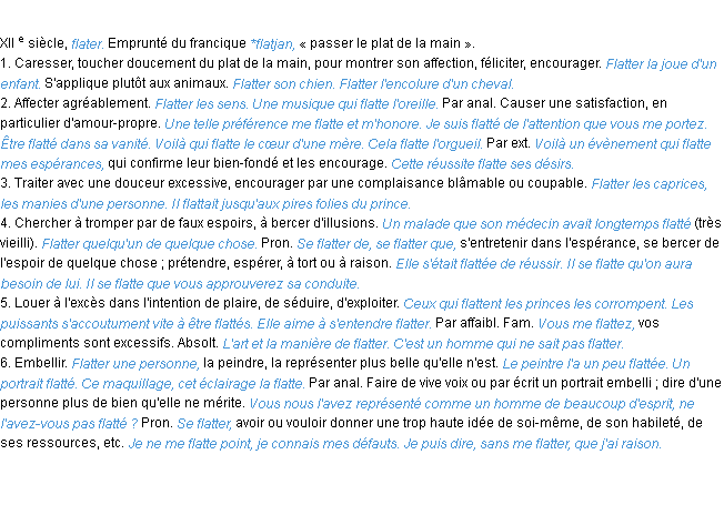 Définition flatter ACAD 1986