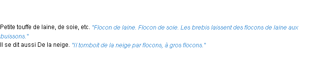 Définition flocon ACAD 1798