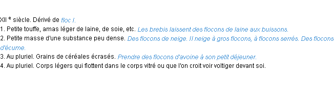 Définition flocon ACAD 1986