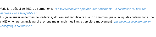 Définition fluctuation ACAD 1932