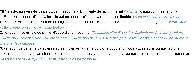 Définition fluctuation ACAD 1986