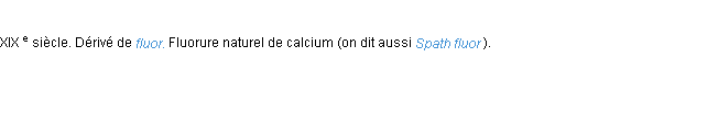 Définition fluorine ACAD 1986