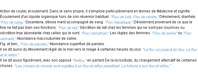 Définition flux ACAD 1932