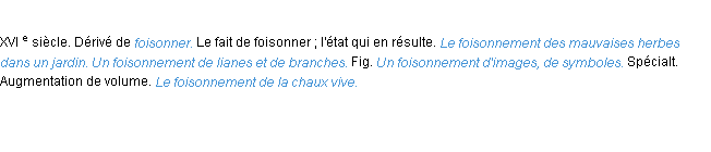 Définition foisonnement ACAD 1986