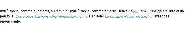 Définition folichon ACAD 1986