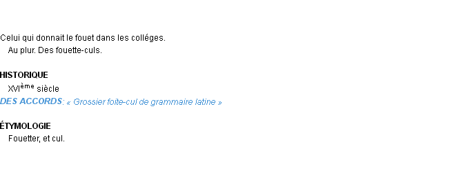 Définition fouette-cul Emile Littré