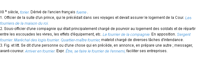 Définition fourrier ACAD 1986