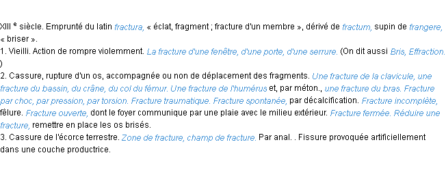 Définition fracture ACAD 1986