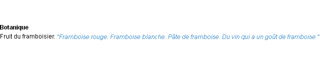 Définition framboise ACAD 1932