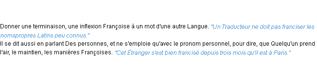 Définition franciser ACAD 1798