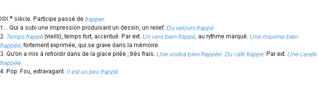 Définition frappe ACAD 1986