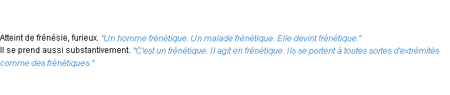 Définition frénétique ACAD 1835
