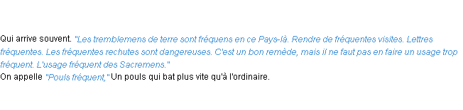 Définition fréquent ACAD 1798