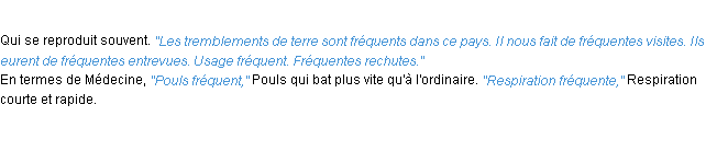 Définition fréquent ACAD 1932