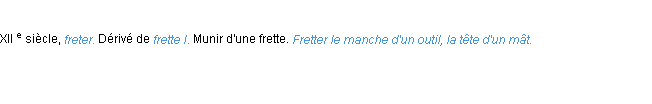 Définition fretter ACAD 1986