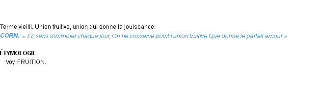 Définition fruitif Emile Littré