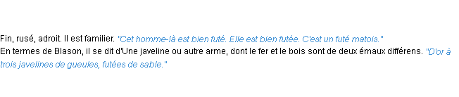 Définition futé ACAD 1798