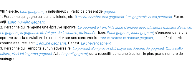 Définition gagnant ACAD 1986