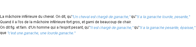 Définition ganache ACAD 1798